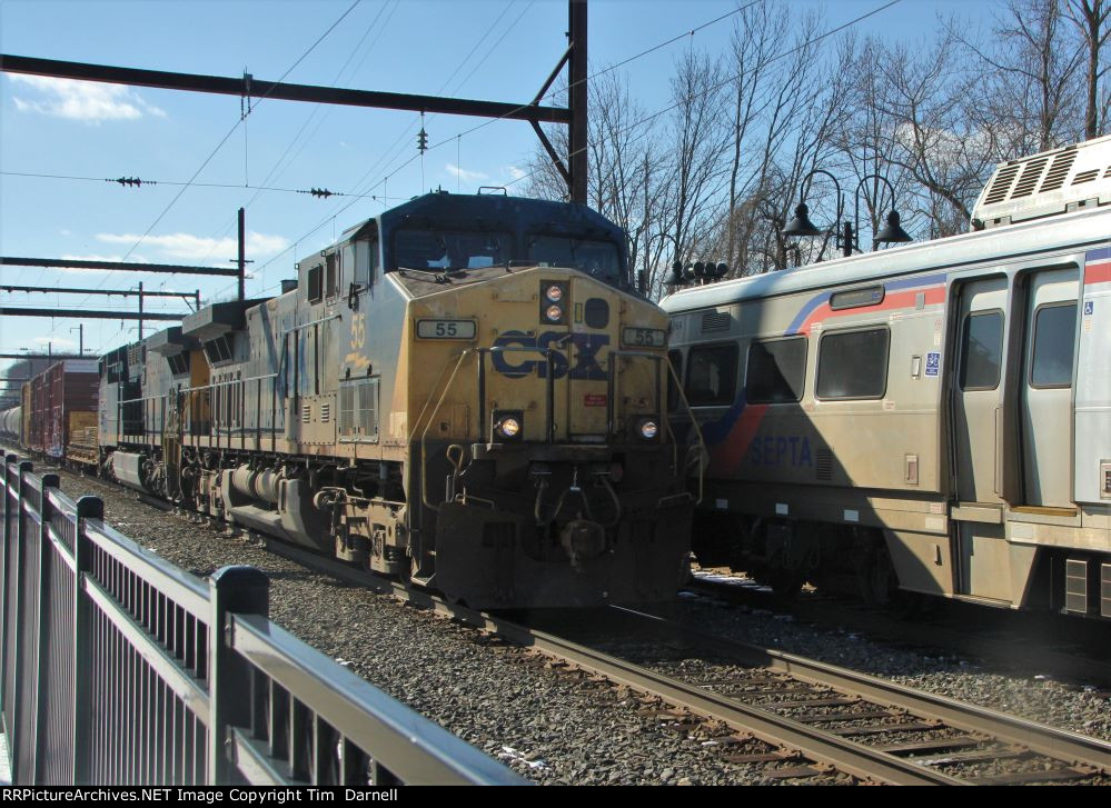 CSX 55 leads Q404 at Yardley